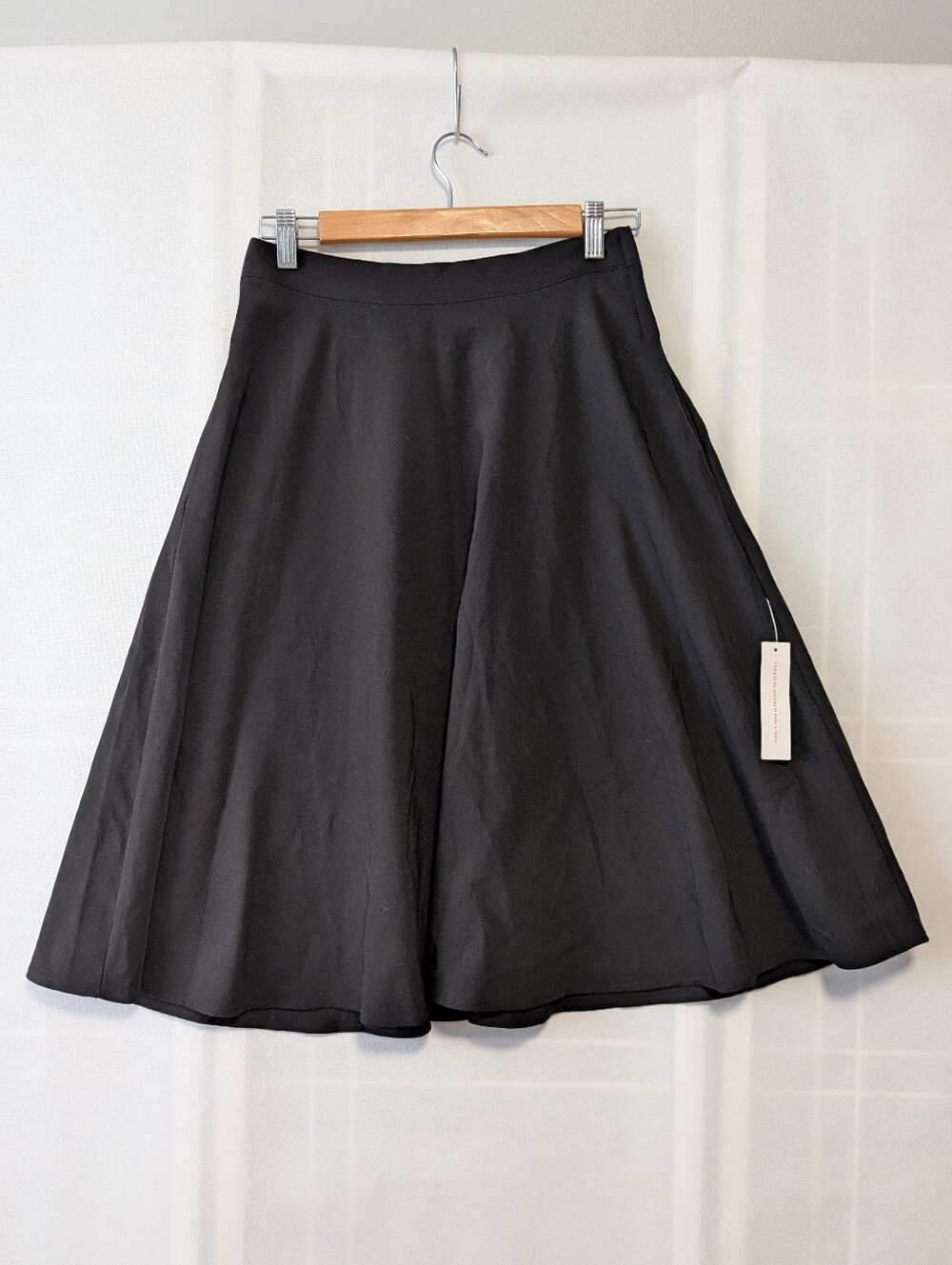 ModCloth Womens black Just this Sway A-line midi skirt size Small